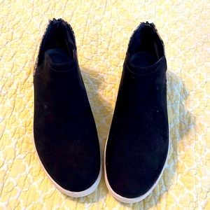 Black suede booties